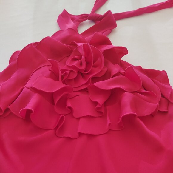 🫦ROSETTE Fuschia Rose Bow-Blouse by EXPRESS Size S - Picture 8 of 9